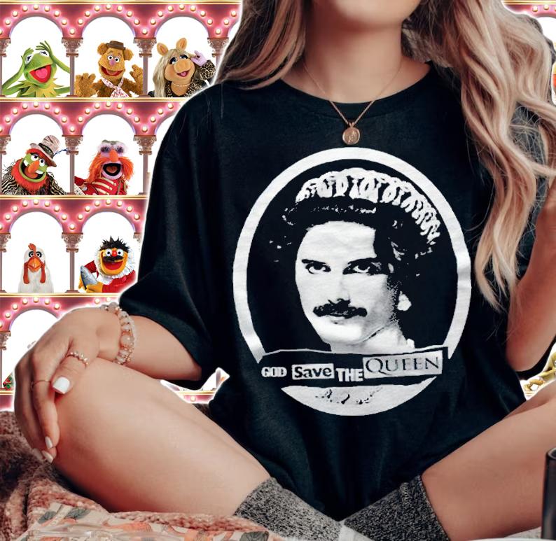 Freddie Mercury God save the Queen T-shirt