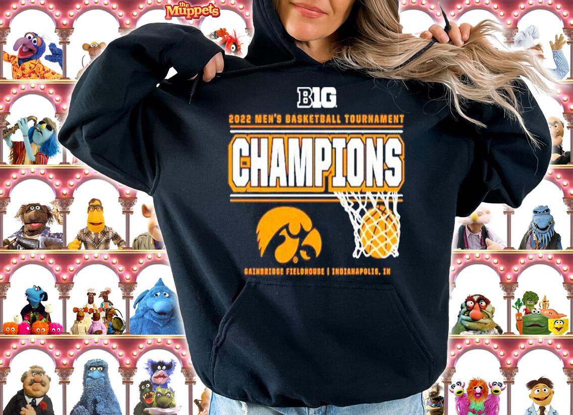 Iowa Hawkeyes Blue 84 2022 Big Ten Men's Basketball Tournament Champions Shirt hoodie