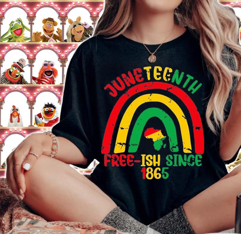 Juneteenth FreeIsh Since 1865 Rainbow African Melanin Black History T-Shirt