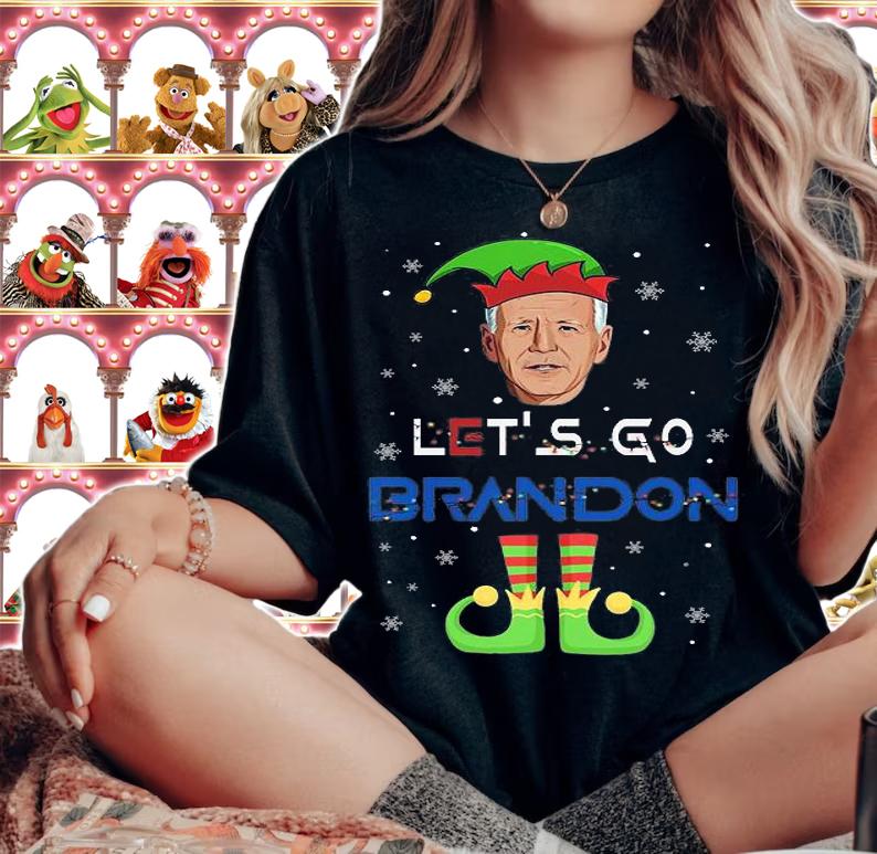 Let's Go Brandon Christmas Elf Political Meme Impeach Biden T-Shirt