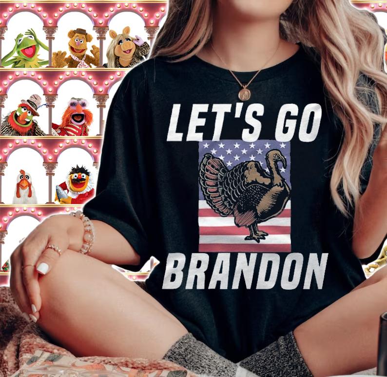 Official let's Go Brandon Turkey USA Flag T-Shirt