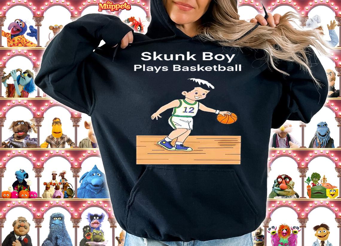 Skunk Boy Plays Basketball T-Shirt hoodie