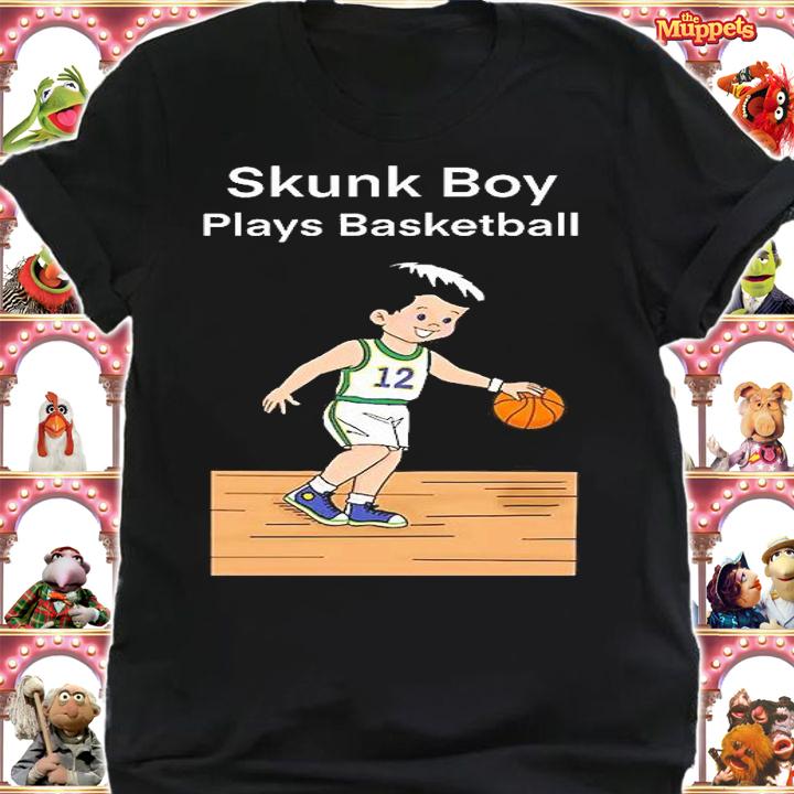 Skunk Boy Plays Basketball T-Shirt shirt
