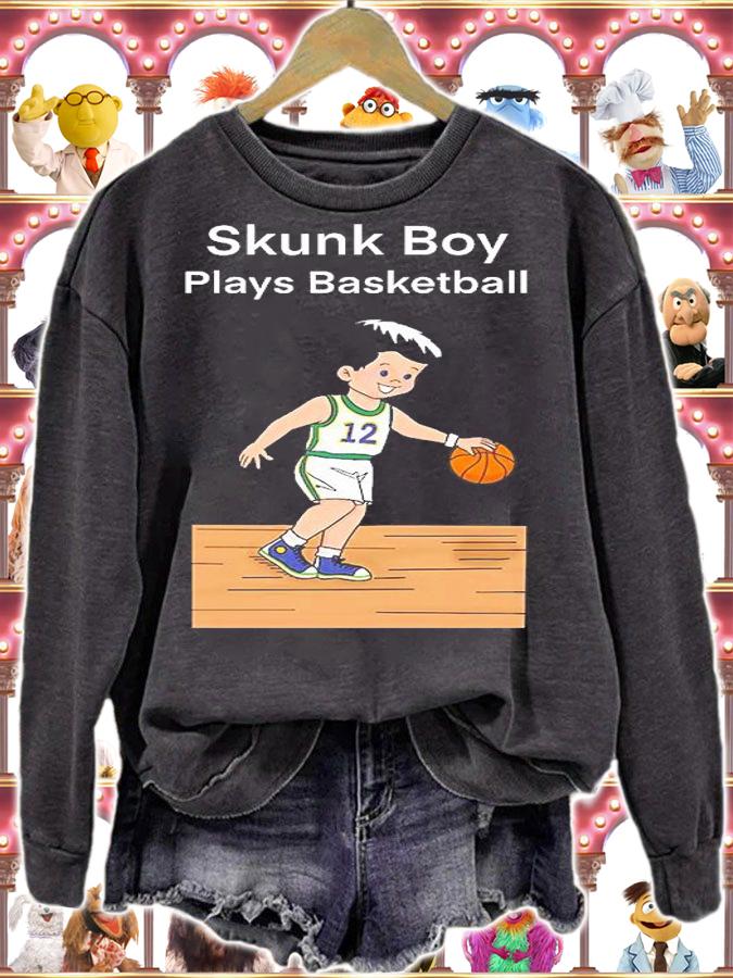 Skunk Boy Plays Basketball T-Shirt sweatshirt