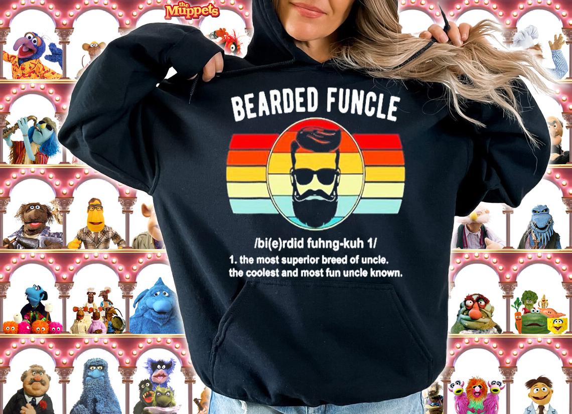 Vintage Bearded Funcle Definition Cool Uncle Mens T-Shirt