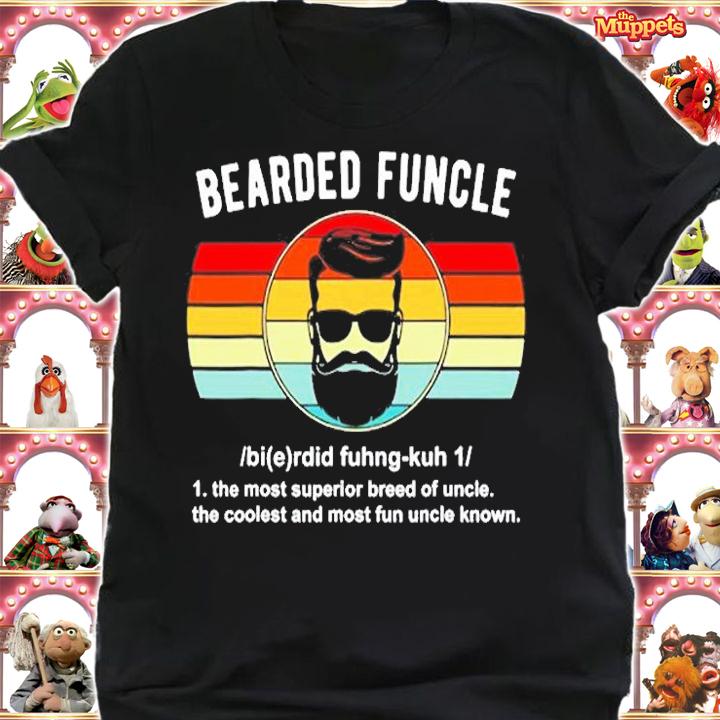 Vintage Bearded Funcle Definition Cool Uncle Mens T-Shirt