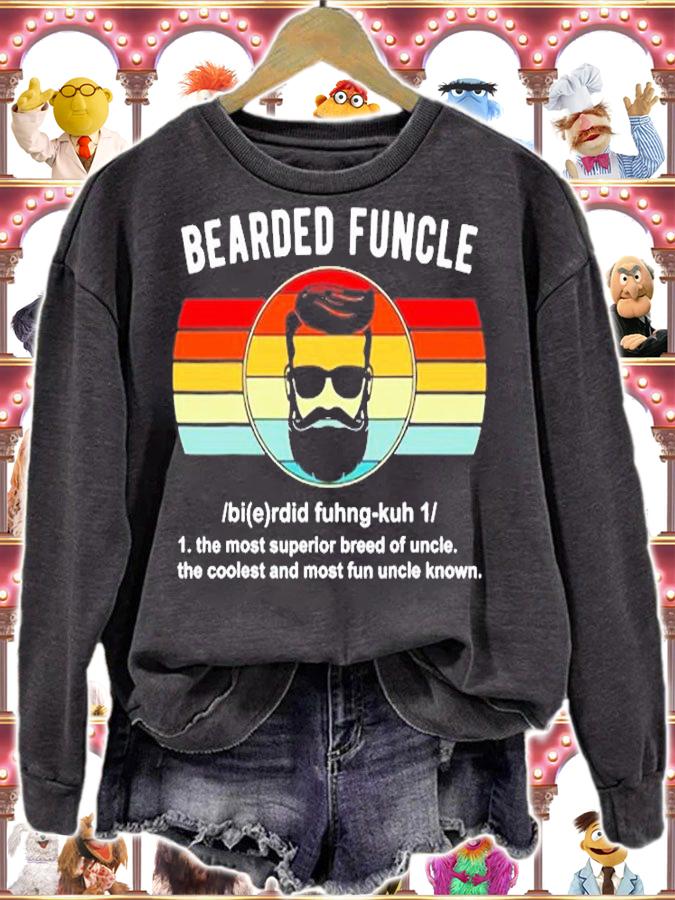 Vintage Bearded Funcle Definition Cool Uncle Mens T-Shirt