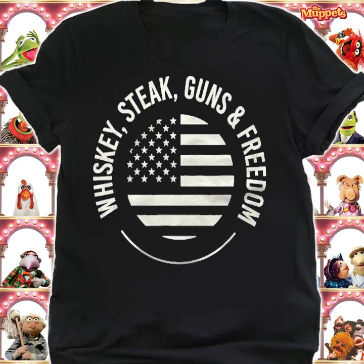 Whiskey Steak Guns Freedom Flag shirt