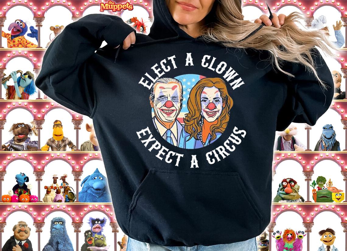Elect A Clown Expect A Circus Biden Harris Funny t-shirt