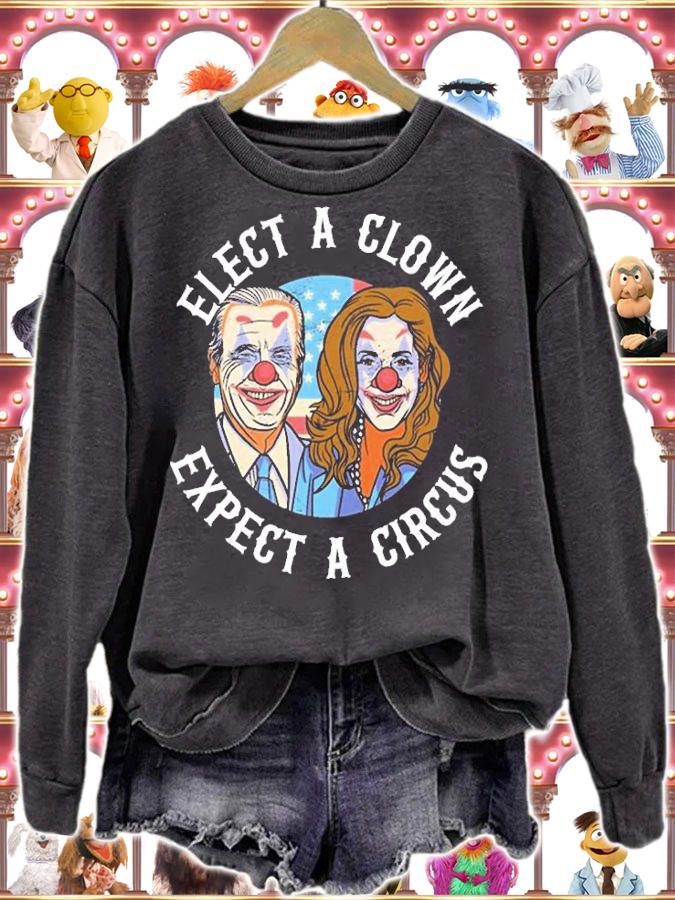 Elect A Clown Expect A Circus Biden Harris Funny t-shirt