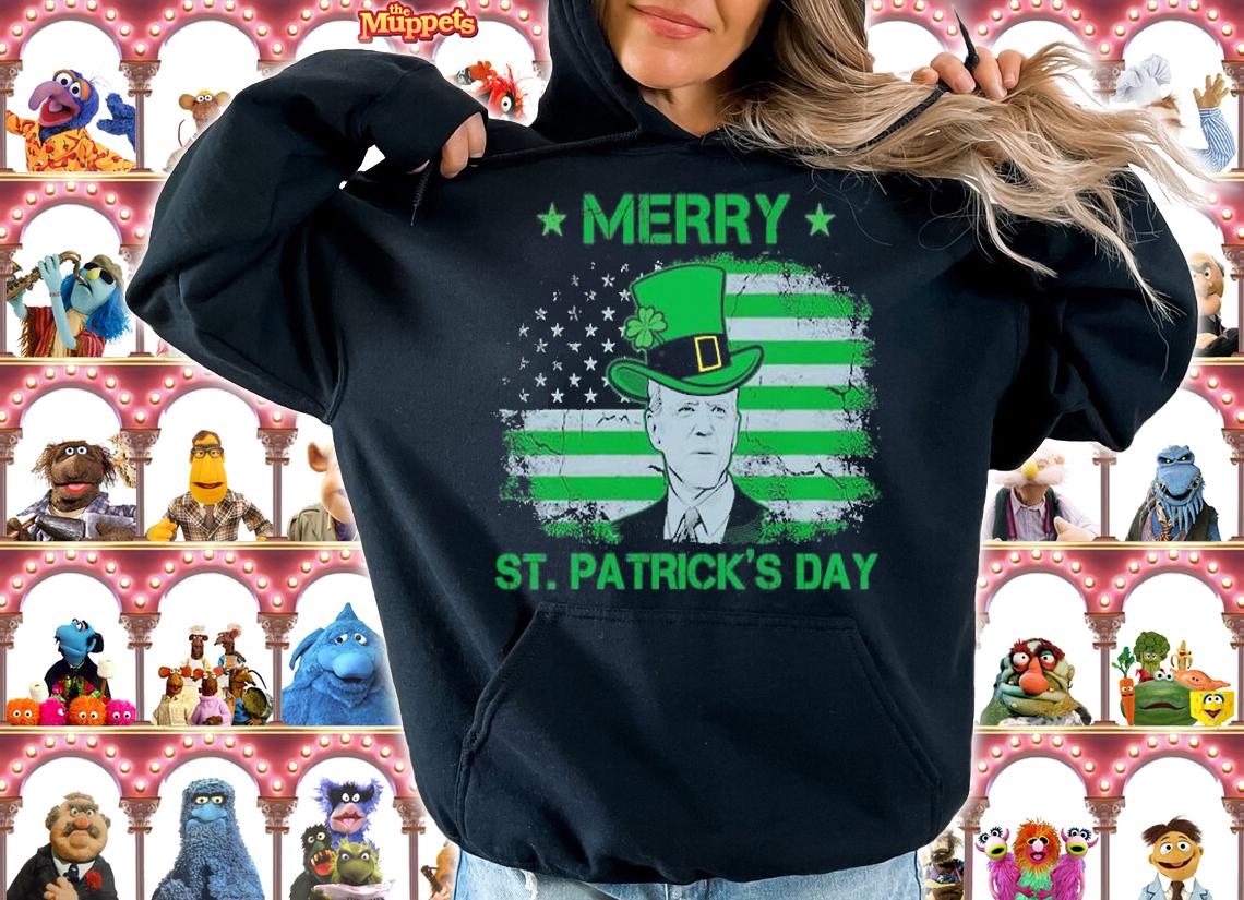 Funny Joe Biden Merry St Patrick's Merry Christmas T-Shirt hoodie