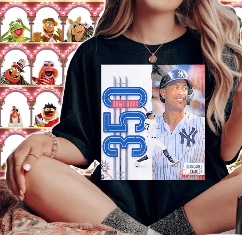 Giancarlo Stanton 350 Home Runs MLB T-Shirt woman shirt