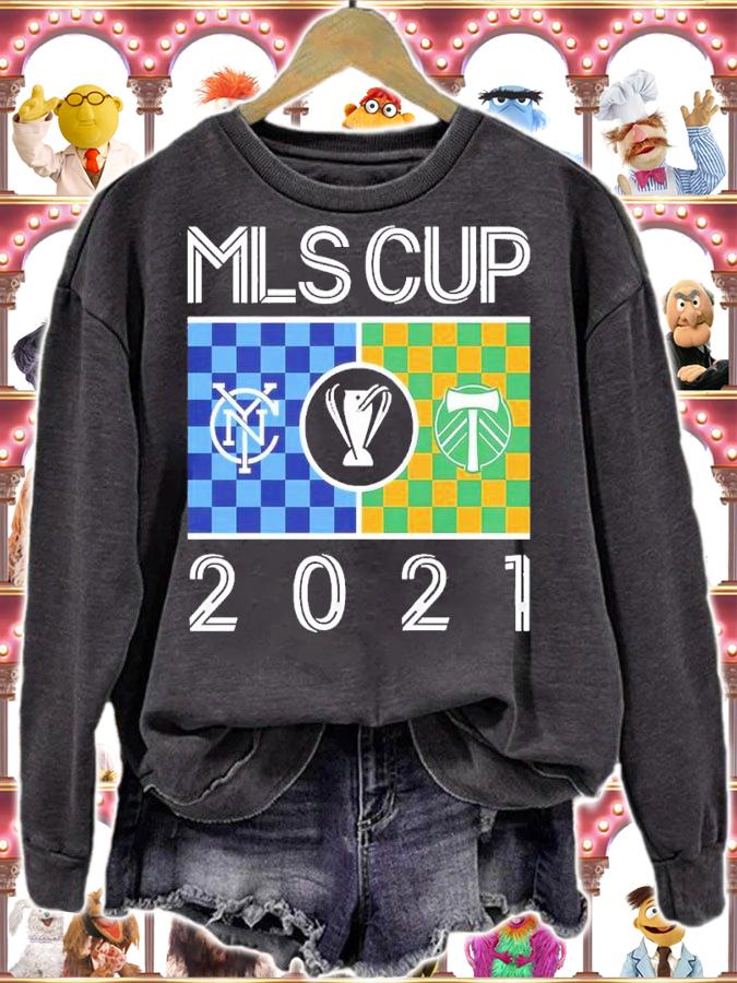 New York City FC Vs. Portland Timbers 2021 MLS Cup Matchup Tri-Blend Shirt
