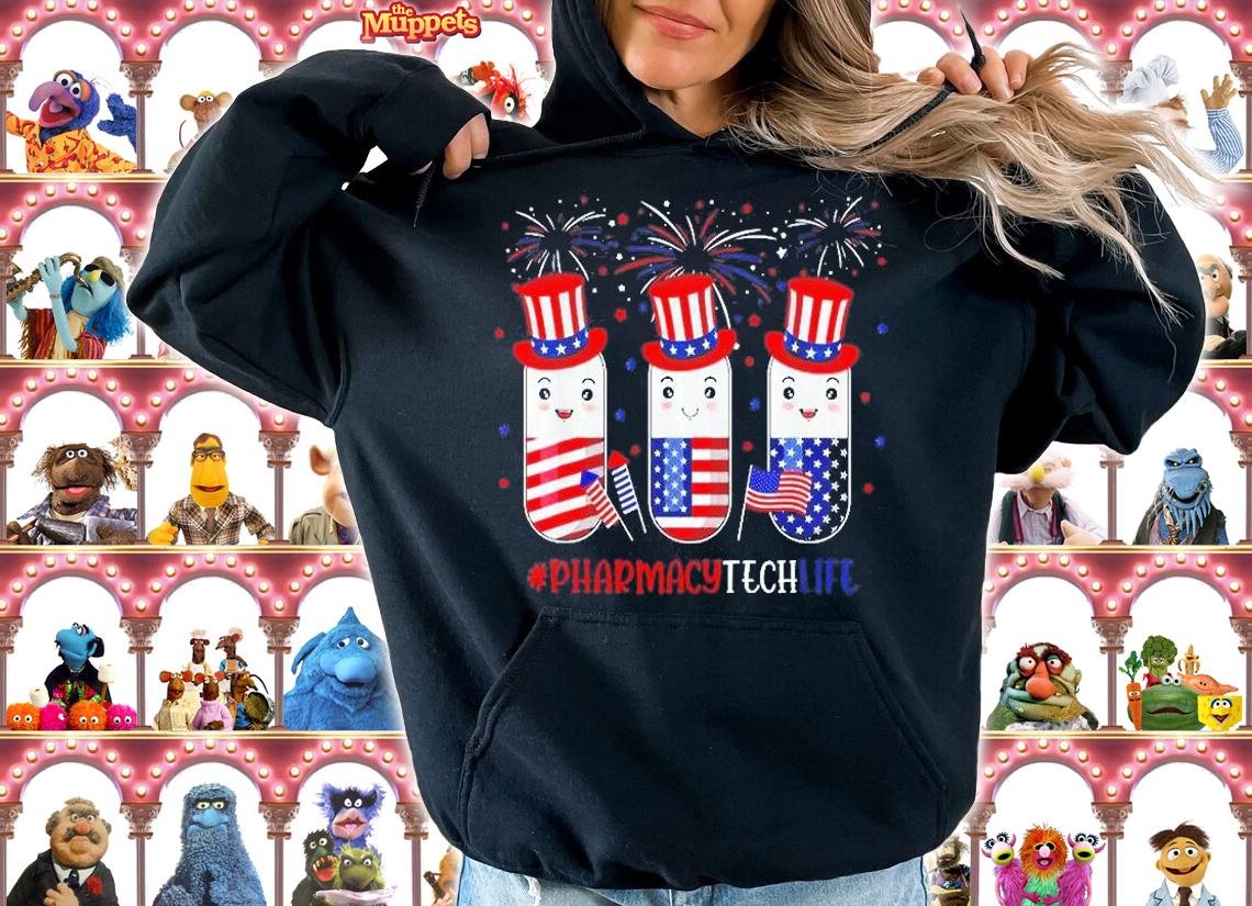 Pharmacy Tech Pills American Patriotic 4th Of July T-Shirt