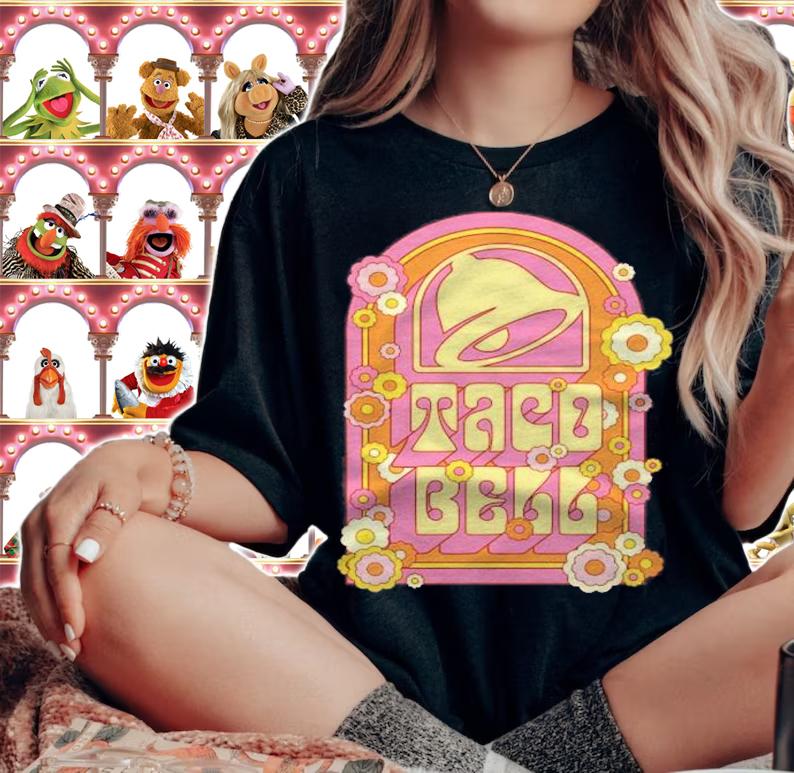 Taco Bell Groovy Flower Power Shirt