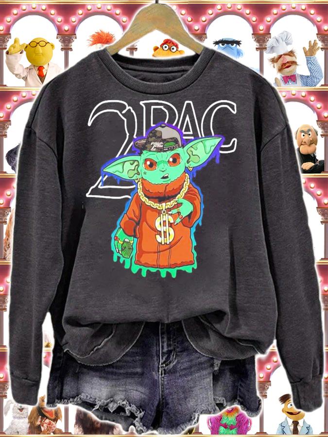 2PAC Star Wars Baby Yoda Tupac Shakur t-shirt sweatshirt