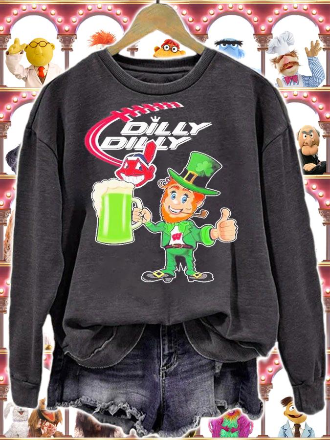 Cleveland Indians Chief Wahoo Dilly Dilly St Patrick's Day T-Shirt sweatshirt