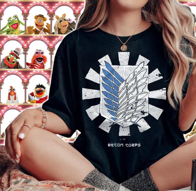 Recon Corps Retro Japanese Attack On Titan Shirt woman shirt