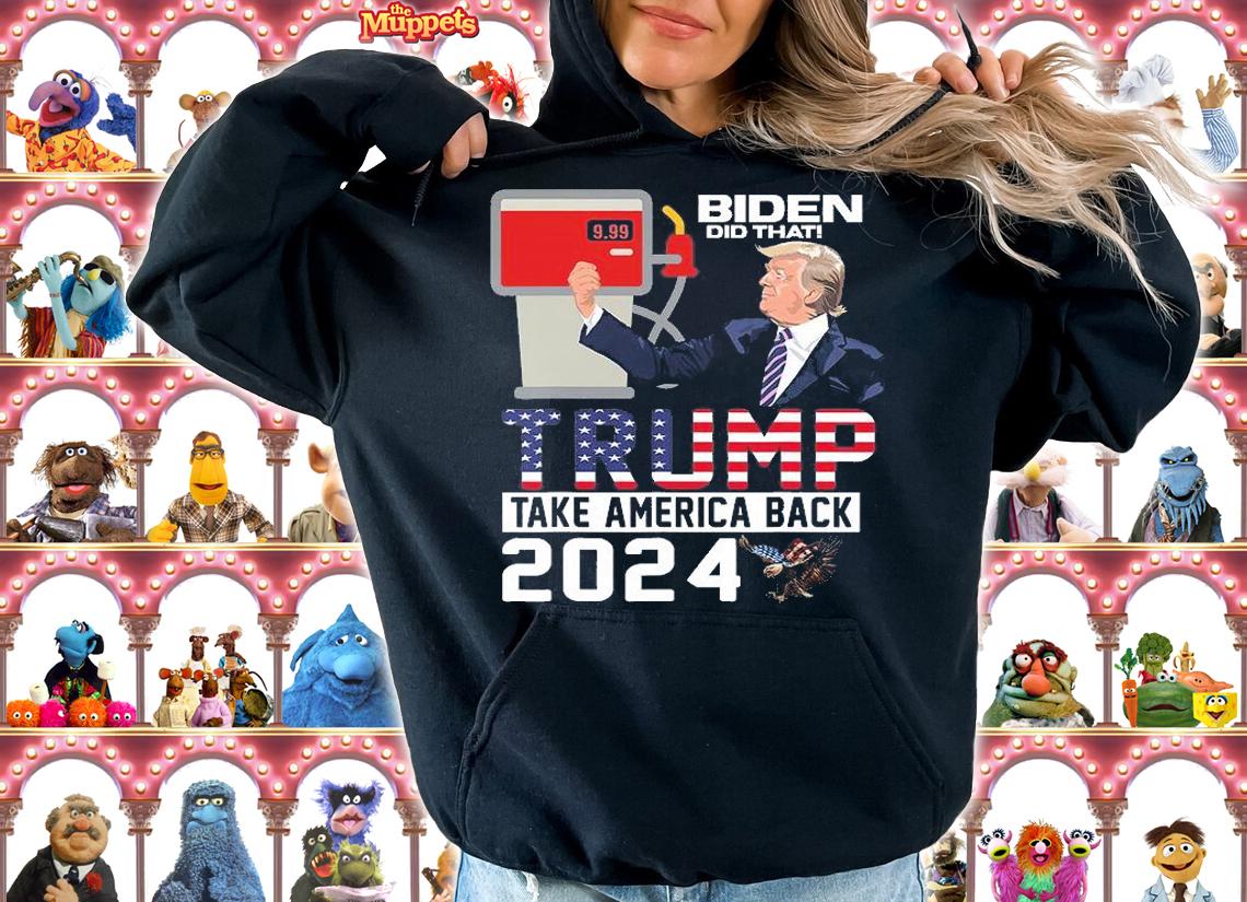 Trump 2024 Flag Anti Joe Biden Mean Tweets Gas T-Shirt hoodie