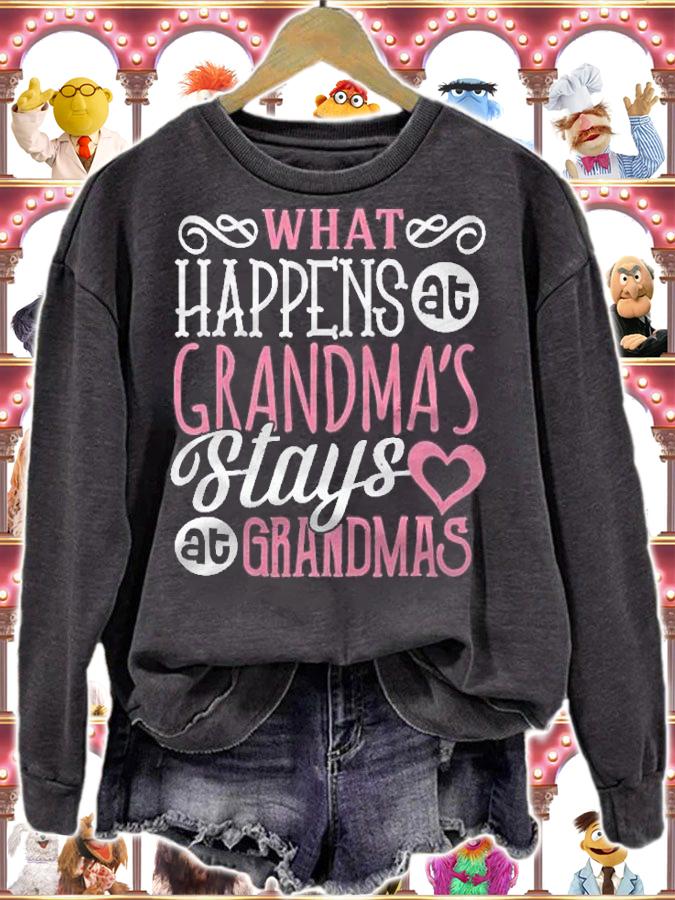 What Happens At Grandmas Stays Grandmother Nana Shirt sweatshirt