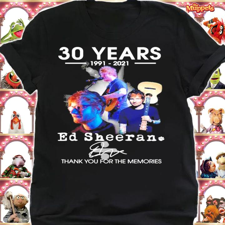 30 years 1991-2021 Ed Sheeran signature t-shirt