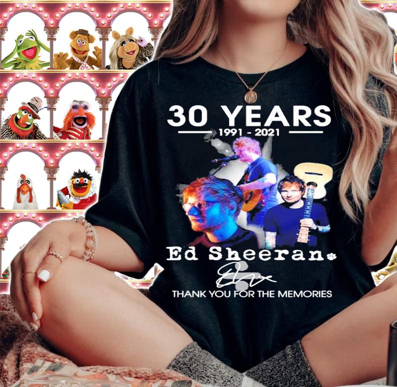 30 years 1991-2021 Ed Sheeran signature t-shirt