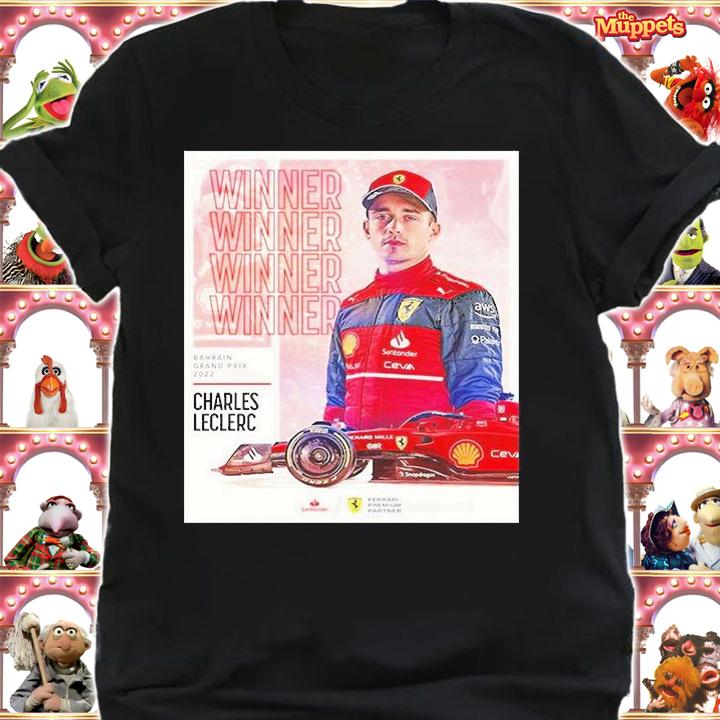 Charles Leclerc Ferrari F1 Wins Bahrain Grand Prix T-Shirt shirt