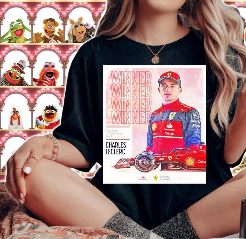 Charles Leclerc Ferrari F1 Wins Bahrain Grand Prix T-Shirt woman shirt