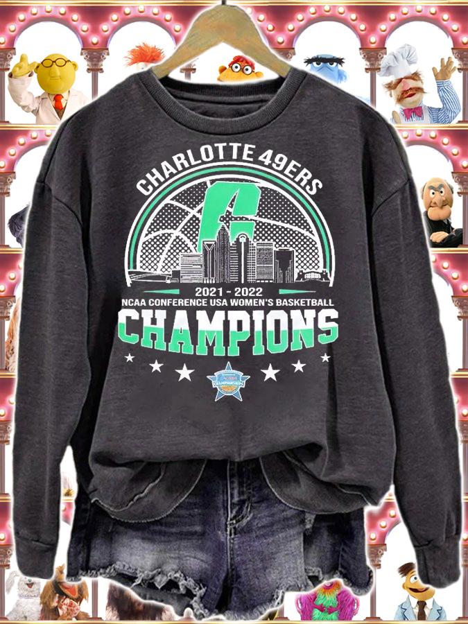 Charlotte 49ers 2022 NCAA Conference USA Women's Basketball Champions T-Shirt sweatshirt