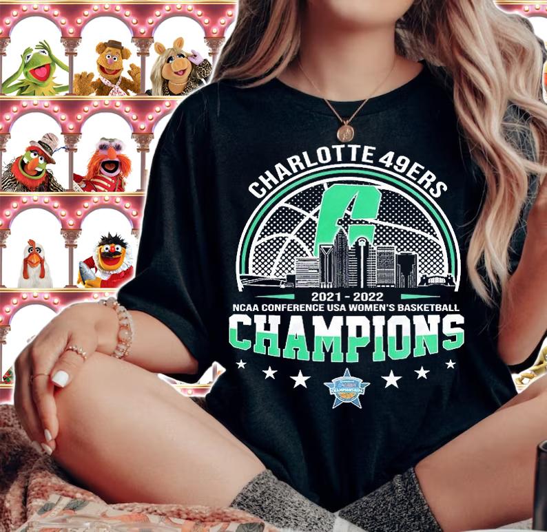 Charlotte 49ers 2022 NCAA Conference USA Women's Basketball Champions T-Shirt woman shirt