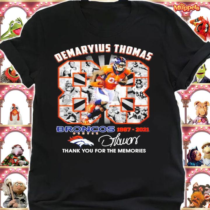 Demaryius Thomas Broncos 1987-2021 Signatures Thank You For The Memories Shirt shirt