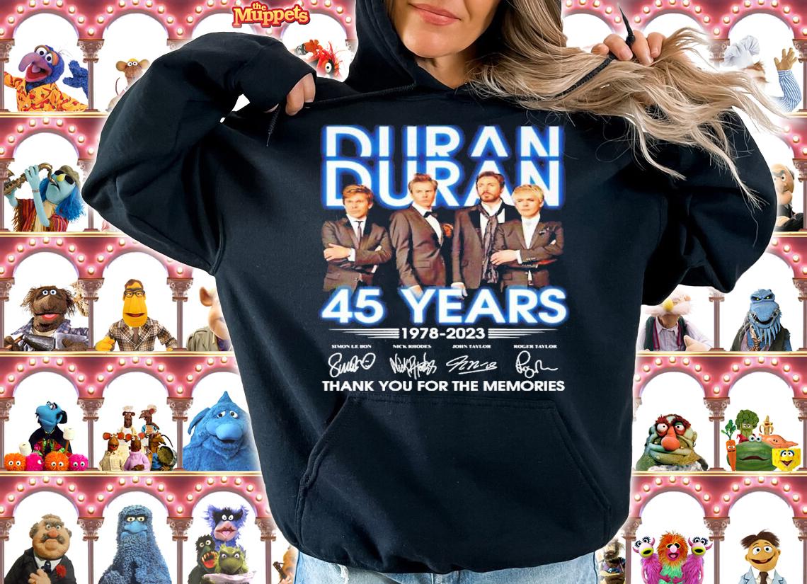 Duran Duran 45 Years 1978-2023 Signatures Thank You For The Memories Shirt hoodie