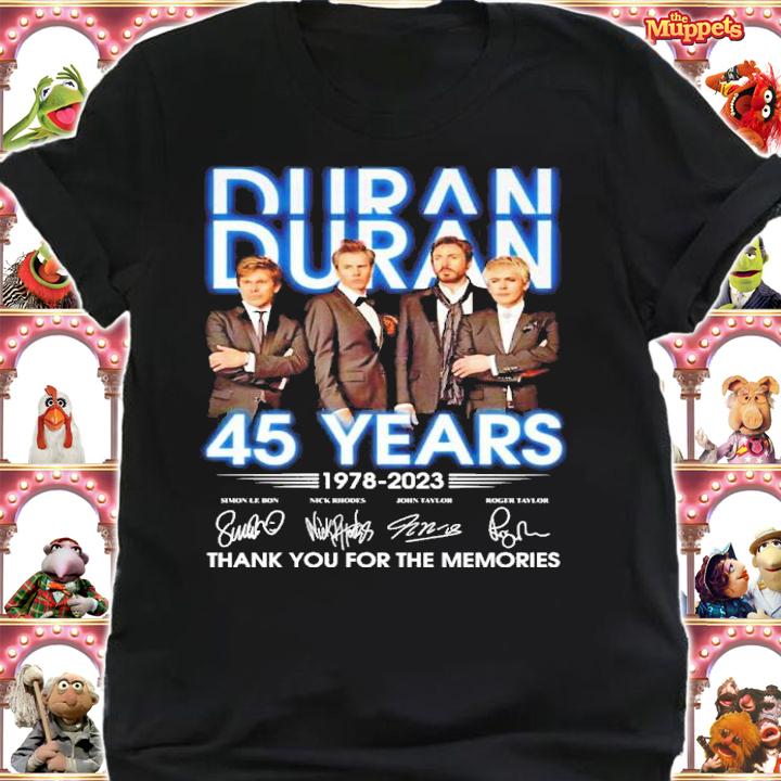 Duran Duran 45 Years 1978-2023 Signatures Thank You For The Memories Shirt shirt