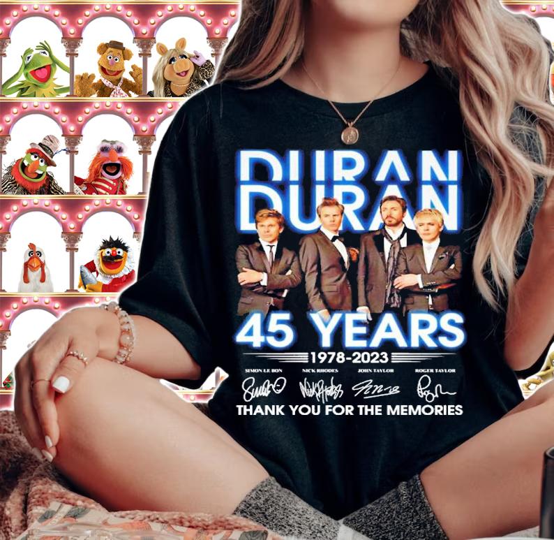 Duran Duran 45 Years 1978-2023 Signatures Thank You For The Memories Shirt woman shirt