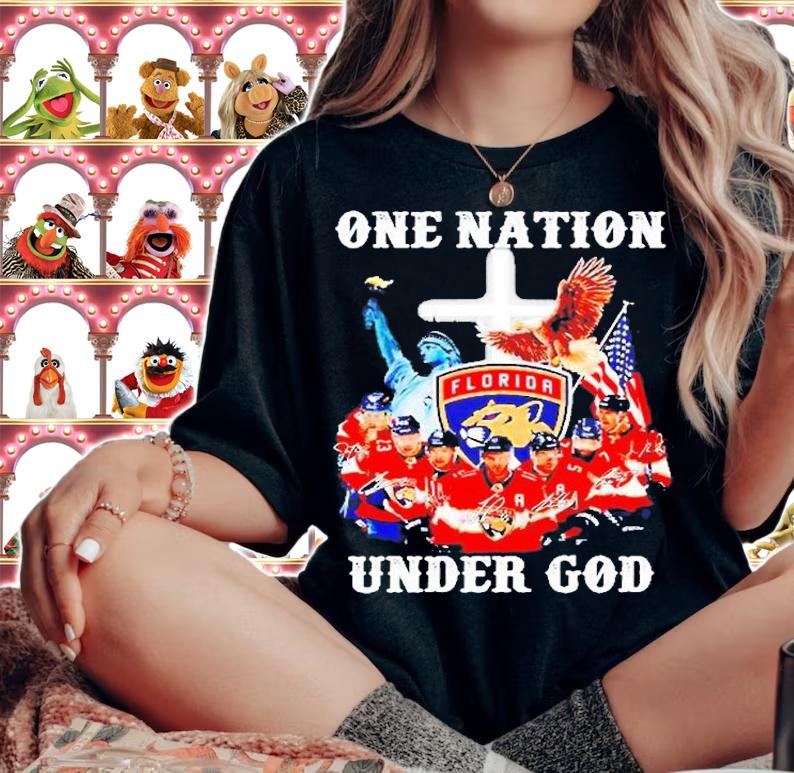 Florida Panthers One Nation Under God T-Shirt woman shirt
