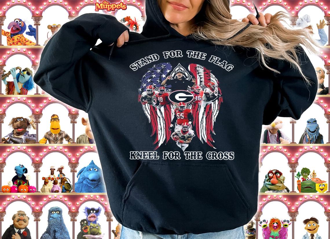 Georgia Bulldogs Stand For The Flag Kneel For The Cross T-Shirt hoodie