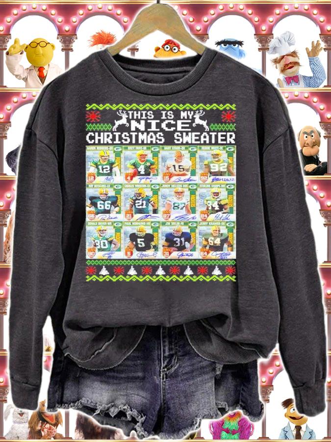 Green Bay Packers This Is My Nice Christmas Sweater Shirt sweatshirt