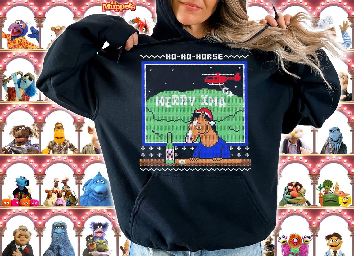 Ho-Ho-Horse Merry Xmas Ugly Christmas Shirt hoodie