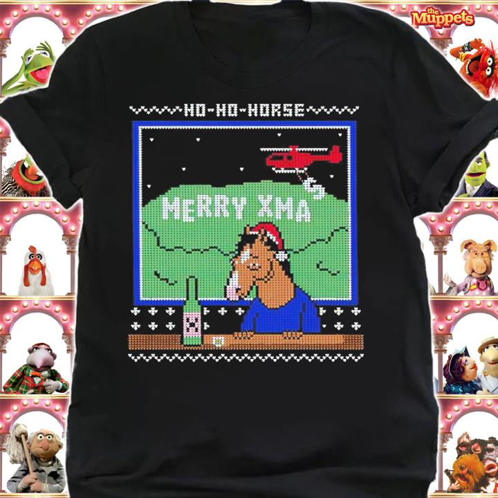 Ho-Ho-Horse Merry Xmas Ugly Christmas Shirt shirt