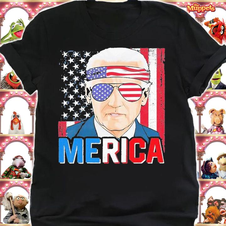Joe Biden 4th Of July Merica Sunglasses USA Flag T-Shirt
