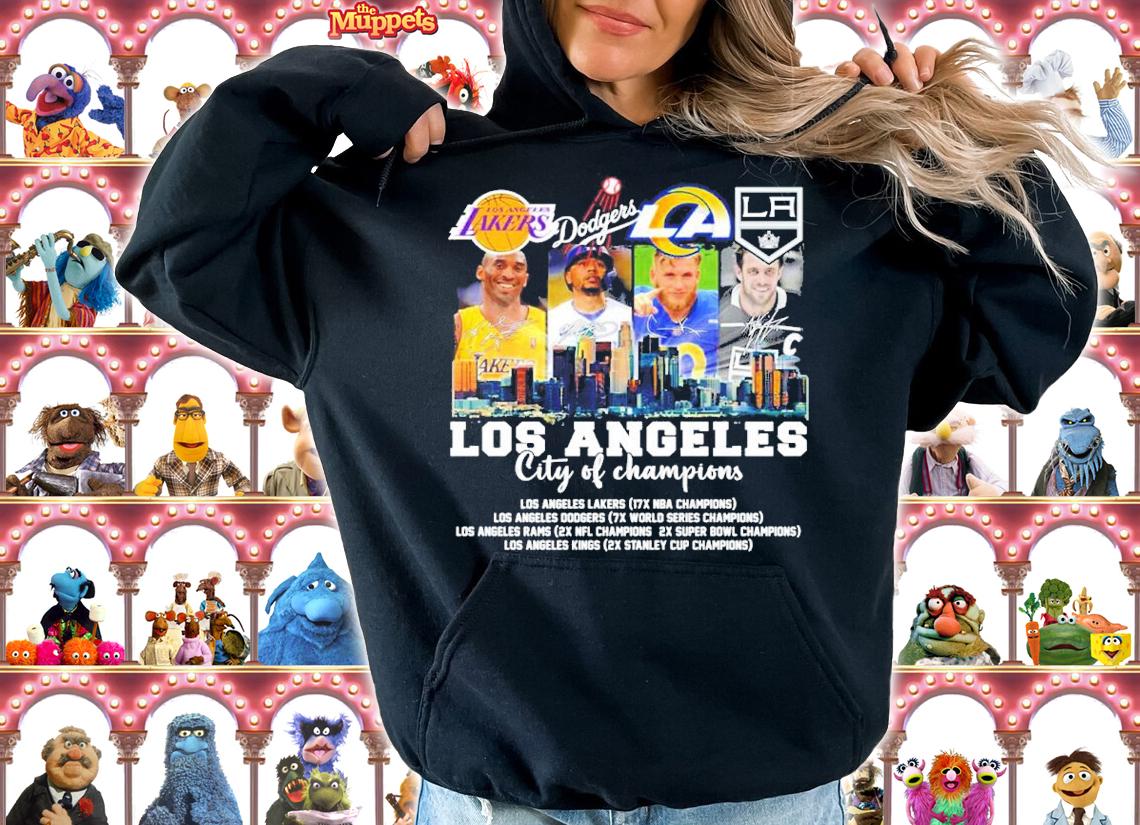 LOS ANGELES Los Angeles Lakers Los Angeles Dodgers Los Angeles Rams And Los Angeles Kings Signatures Shirt hoodie
