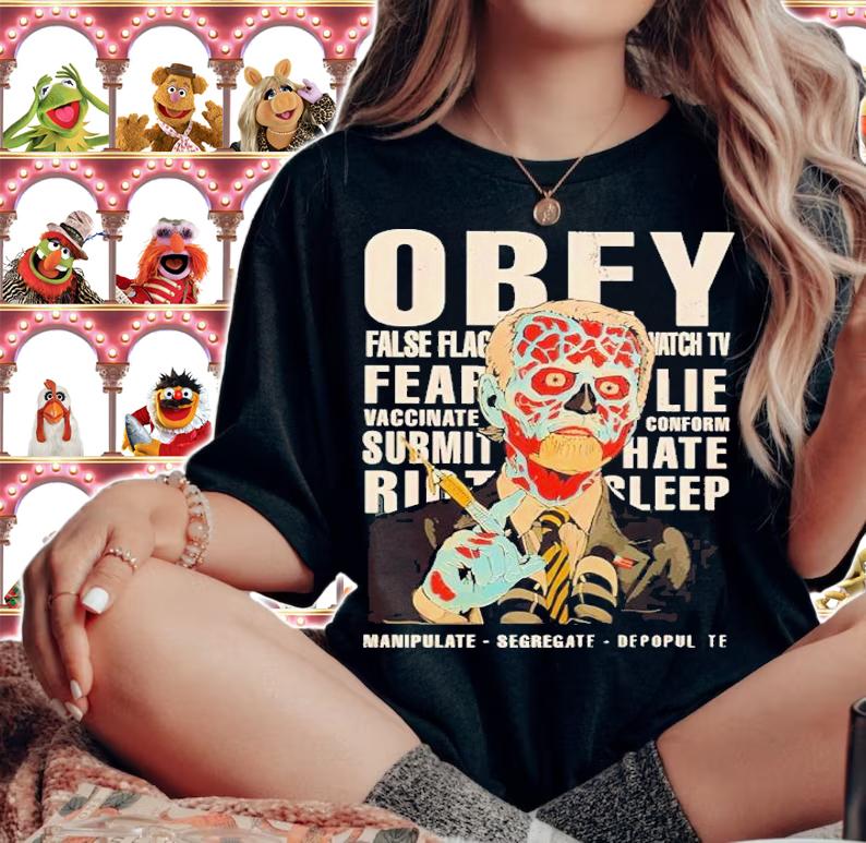 Obey False Flag Watch TV Shirt woman shirt