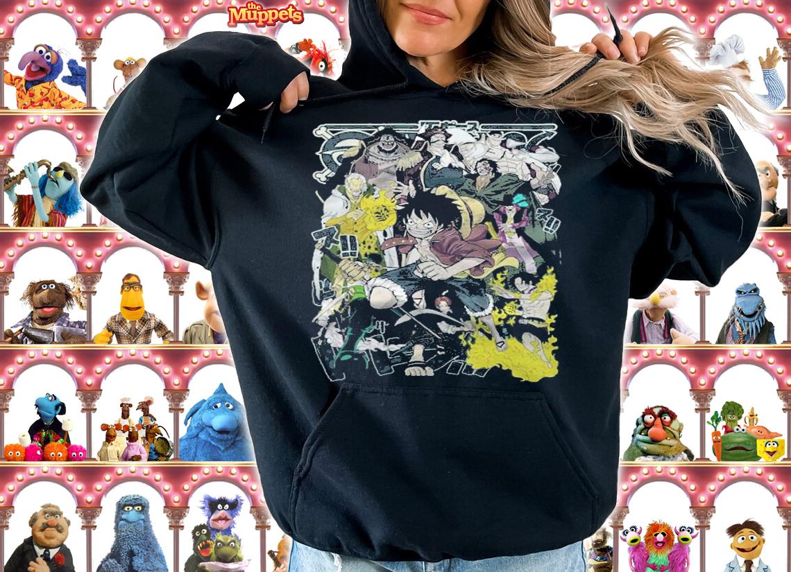 One Piece characters poster T-shirt