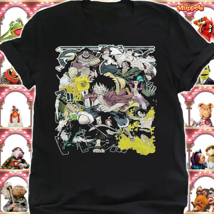 One Piece characters poster T-shirt