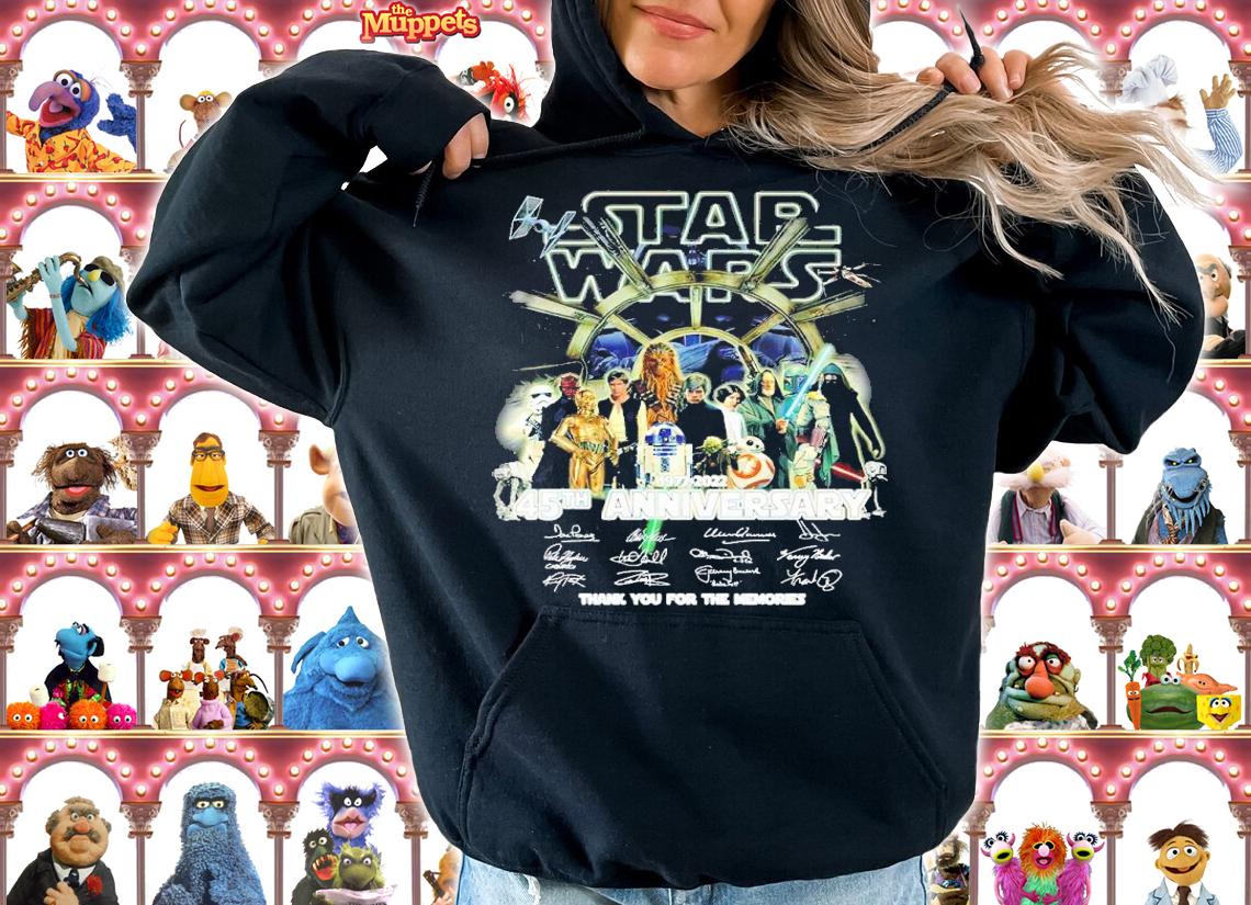 Star Wars 1977-2022 45th Anniversary Signatures Thank You For The Memories Shirt