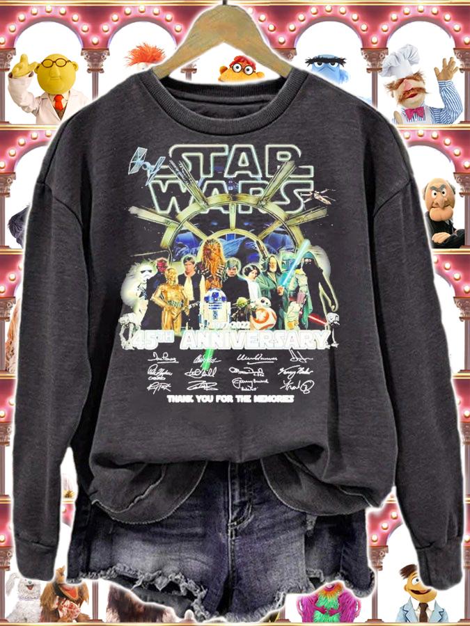 Star Wars 1977-2022 45th Anniversary Signatures Thank You For The Memories Shirt