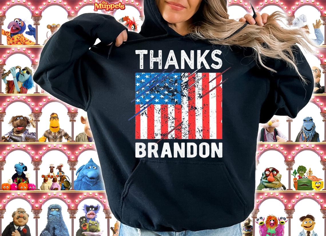 Thanks Brandon-Thank you Brandon US Flag T-Shirt hoodie