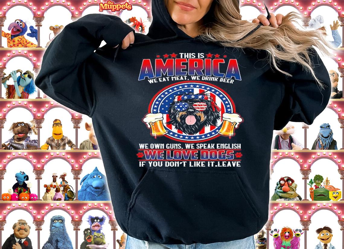 This Is America We Love Dogs US Flag T-Shirt hoodie
