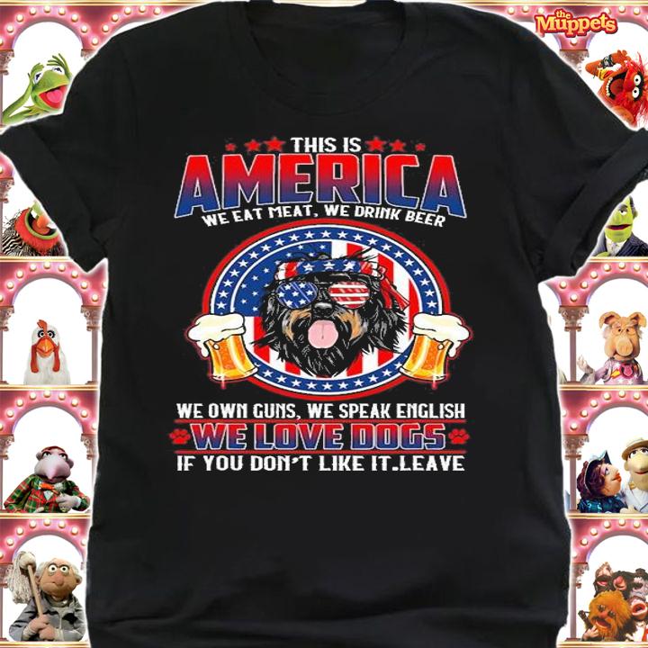 This Is America We Love Dogs US Flag T-Shirt shirt