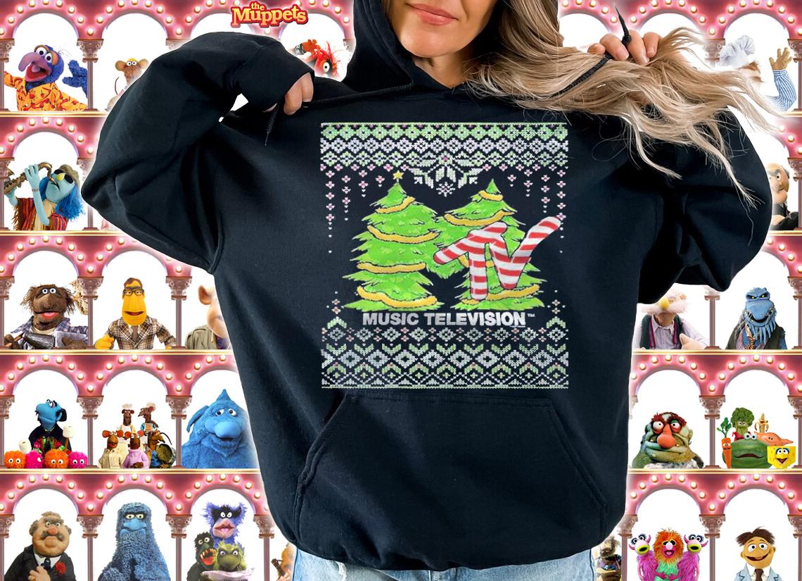 Ugly Mtv Christmas trees candy cane logo T-shirt hoodie